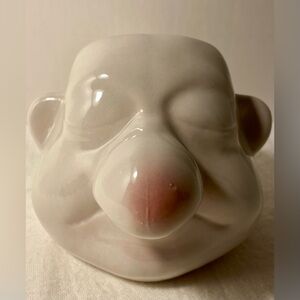 Egg Separator Ceramic Novelty Man With Cold/Runny Nose